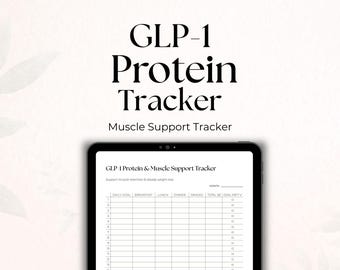 Registro de proteínas GLP-1, Registro de proteínas, Registro de pérdida de peso, Planificador GLP1, Registro de nutrición, Registro de macronutrientes, PDF imprimible, Registro de alimentos para el fitness