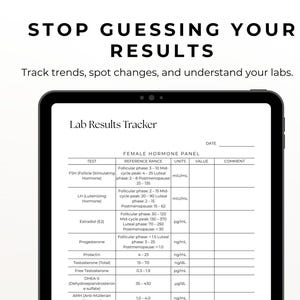 Ed High Lab Tracker Lab Results Tracker Bundle, Blood Test Tracker, Lab Values Log, Medical ...
