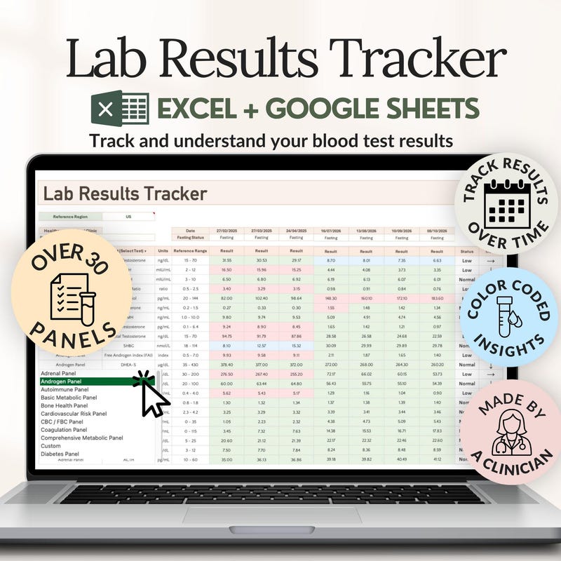 Excel Template Lab Tracking - Etsy UK