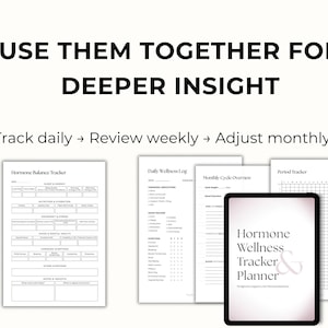 Hormone Tracker Printable, Cycle Tracker, PCOS Tracker, Mood Sleep Symptom Log, Period Tracker, Wellness Tracker, Health Tracker PDF image 9