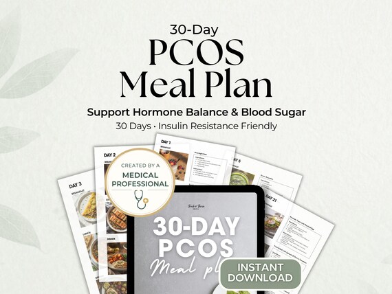 PCOS Weight Loss Meal Plan (30 Day) | Insulin Resistance Diet, Hormone Balance, Low GI Recipes PDF