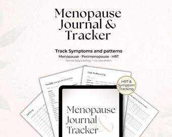 Menopause Tracker, Perimenopause Leiste, Schmerztagebuch, Menopause Journal, PDF, Menopause Journal, PDF
