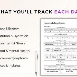 Hormone Tracker Printable, Cycle Tracker, PCOS Tracker, Mood Sleep Symptom Log, Period Tracker, Wellness Tracker, Health Tracker PDF image 5