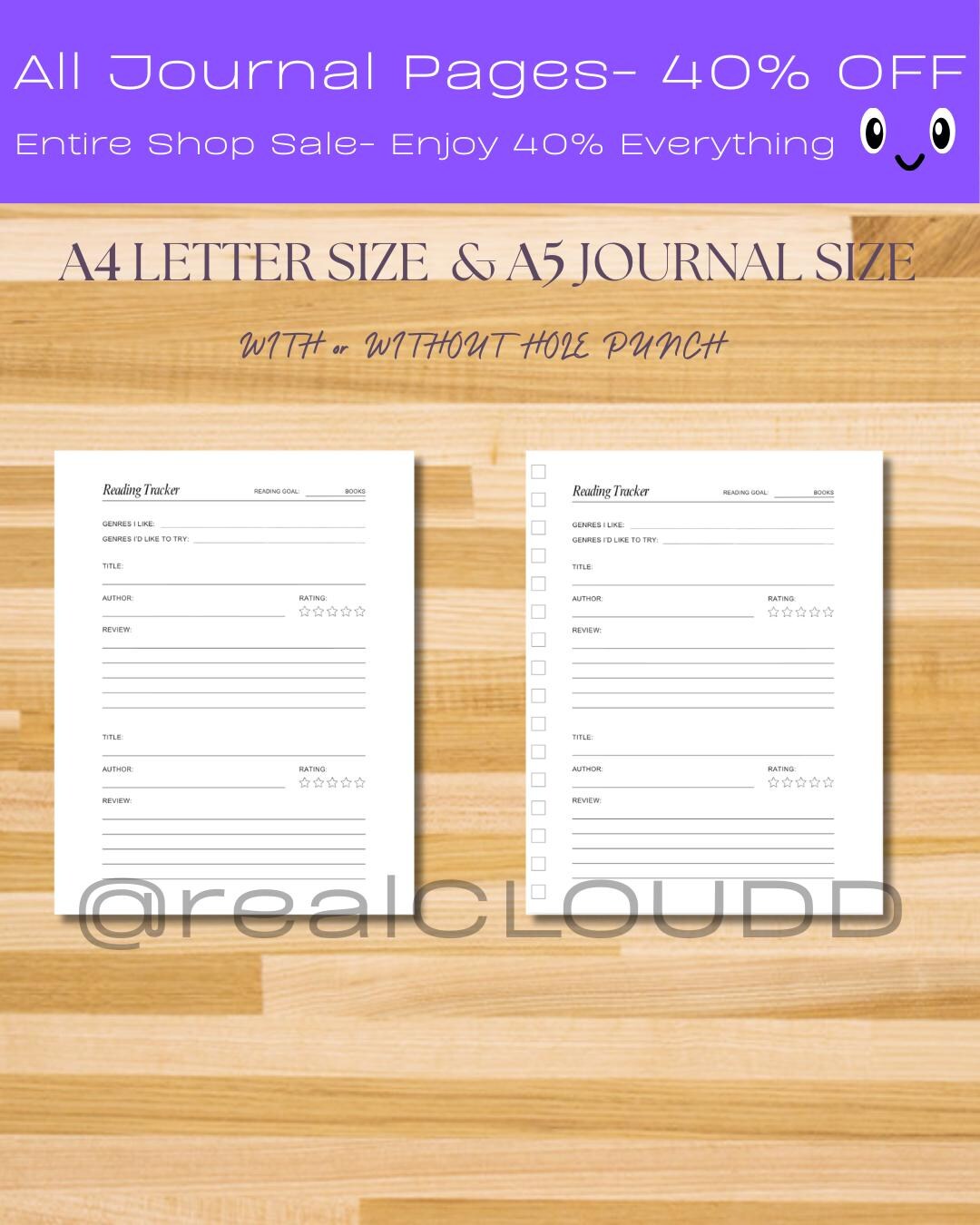 Printable Reading Tracker Journal Page – Book Log (digital Download) - Etsy