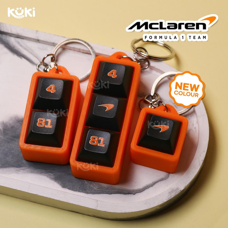 F1 Driver Numbers Team Keyboard Keychain | 3D Printed - Kuki Studio - Etsy