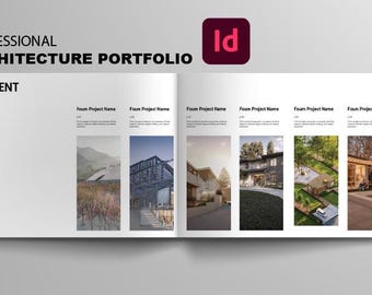 Architecture Portfolio Template — InDesign | Minimalist Layout for Architects and Students