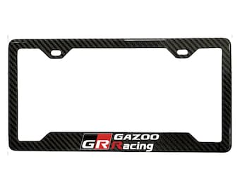 Toyota GR Racing 100% Real Carbon Fiber License Plate Frame