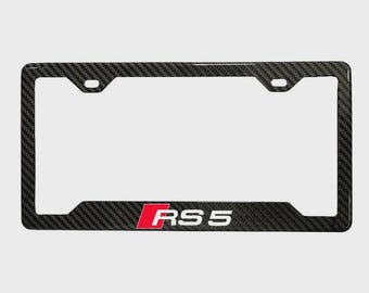 Audi RS5 100% Real Carbon Fiber License Plate Frame
