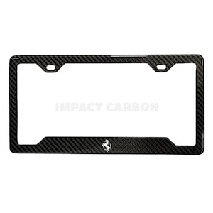FERRARI STYLE LICENSE PLATE YELLOW LETTERS CARBON FIBER ILLUSION, MAde In USA - Foto 12