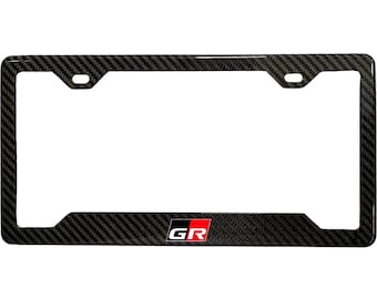 Marco de matrícula de fibra de carbono 100 % auténtica para Toyota GR