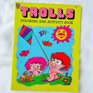 Vintage 1992 Trolls Activity Coloring Book
