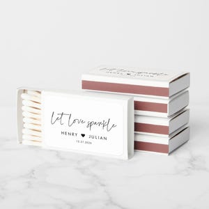 Custom Wedding Matches Box, Personalized Matchboxes, Custom Wedding Favors, Custom Matchbox