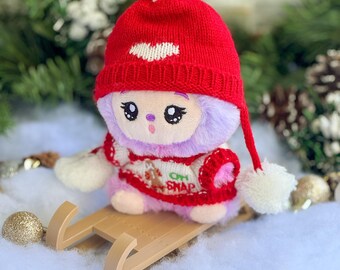Sled Accessory for Seated 17cm Collectible Plush Monster Dolls – Winter Display Prop
