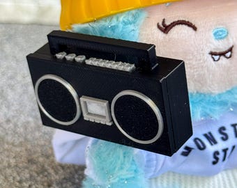 Mini Boombox Handheld Accessory for 17cm Collectible Plush Monster Doll Pendant