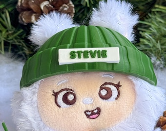 Personalized Coffee Shop Beanie Accessory for 17cm Collectible Plush Monster Doll Pendant