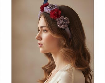 Diadema floral de ciclamen