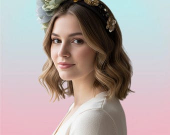 Diadema floral de gladiolos