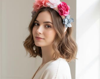 Diadema floral de gerberas