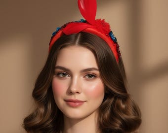 Diadema floral de geranio