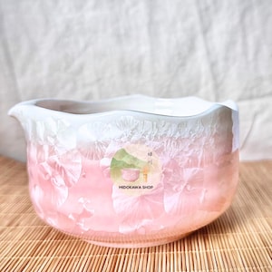 Handmade Ceramic Matcha Bowl, Pink Ombre Glazing Chawan, Japanese Tea Set, Matcha Gift Set, Ideal Gift