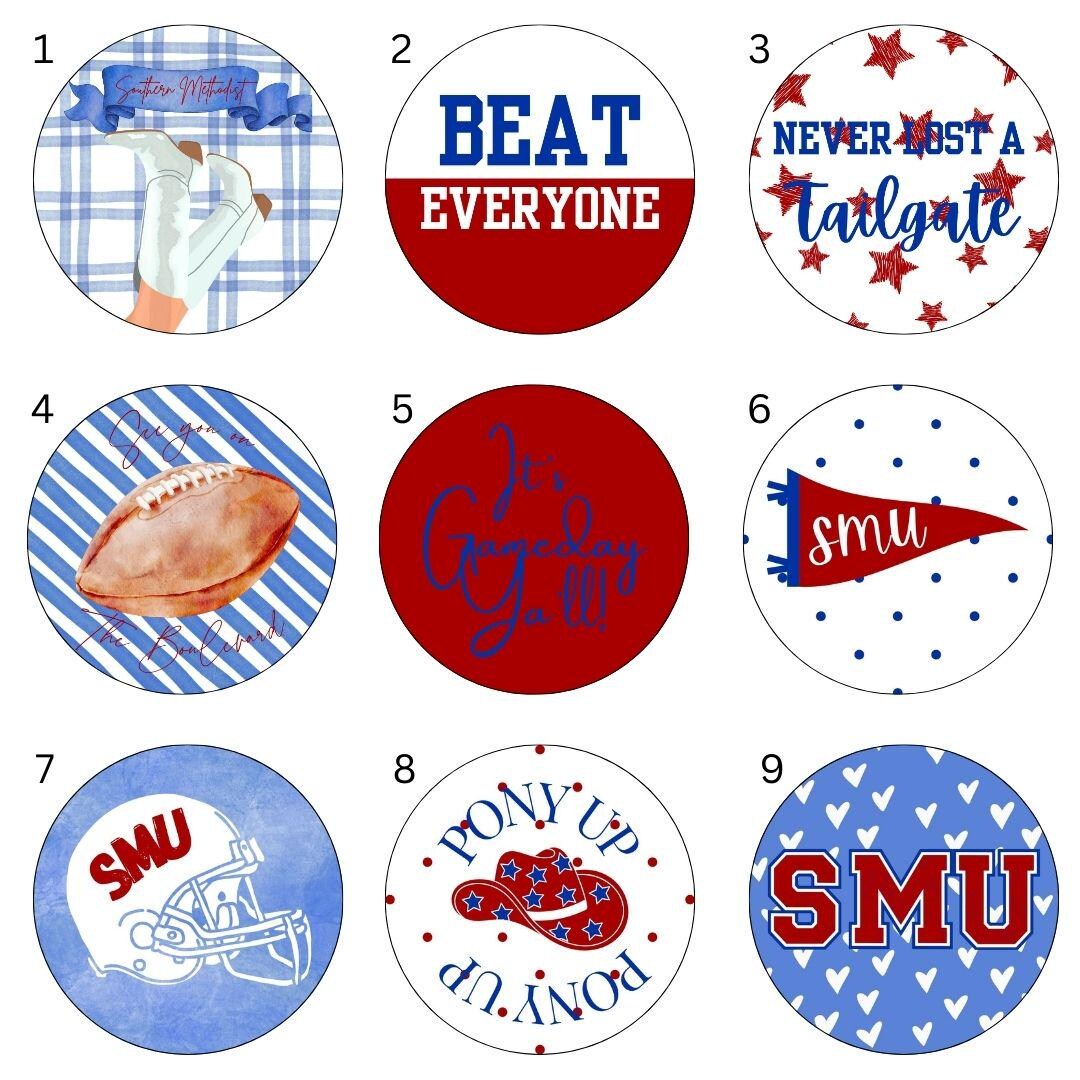 SMU Inspired Game Day Buttons Pins - Etsy