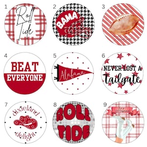 Alabama Inspired Game Day Buttons