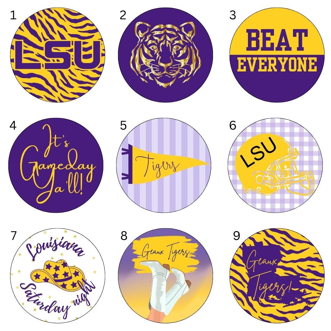 LSU Inspired Game Day Buttons - Etsy