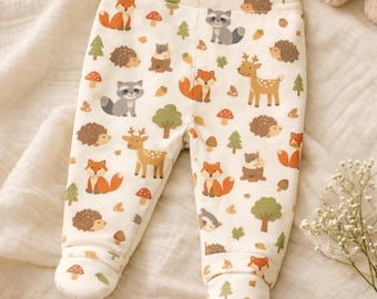Digital Sewing Pattern for Baby Pajama Pants with Cute Animal & Rainbow Print | Digital Pattern PDF | Perfect for New Born Babies