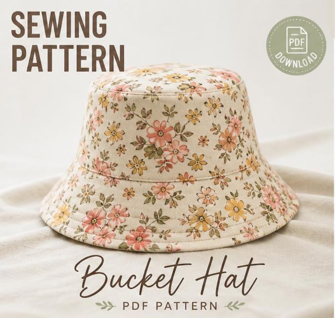 Summer Bucket Hat Sewing Pattern | Cute Hat PDF Pattern | Perfect for ...