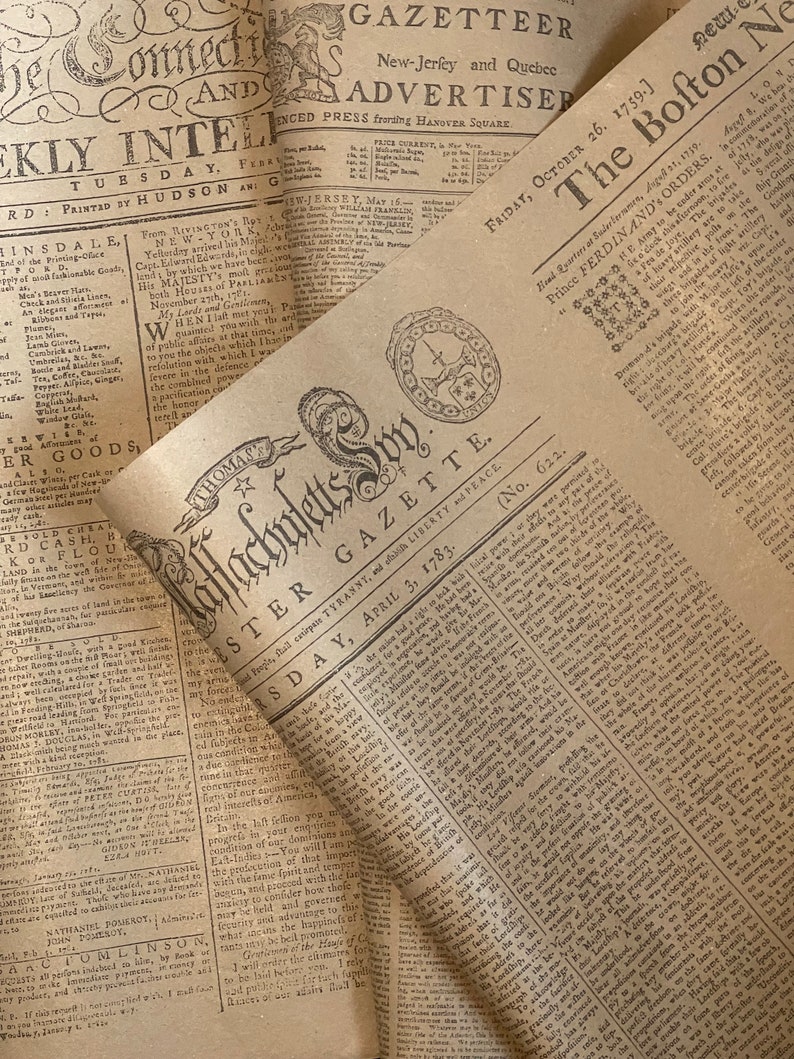 Newspaper Wrapping Paper Gift Wrap Kraft Wrap Etsy