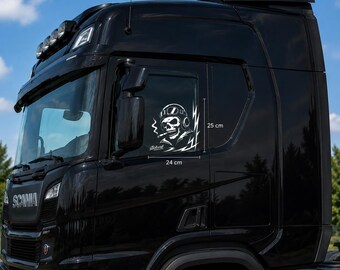 Pilot Skull truck sticker set 2 pcs/pcs 22 × 25 cm