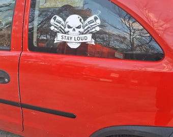 Skull Exhaust Sticker 30 x 18 cm - 50 x 29 cm
