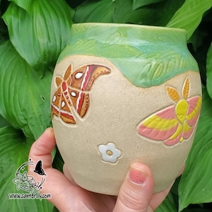 Moth Vase - Wheel Thrown Pottery