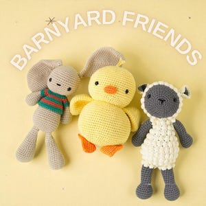 Crochet Pattern , Amigurumi Barnyard Friends Crochet Patterns – Farm Animal Toys PDF for Children, LENADEArt