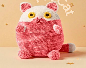 Fat Cat Crochet Pattern: Kawaii Plush Stuffie (PDF Download)