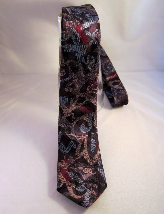 Skinny Tie | 1960s Mens Tie | 1950s Mens Tie | Ma… - image 3