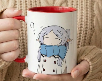 Frieren Becher, Anime Becher, Anime Geschenke, Anime Merch, Frieren Kaffeebecher, süßes Geschenk, Becher Anime, Geburtstagsgeschenk, Anime-Liebhaber, Geburtstagsgeschenk Anime