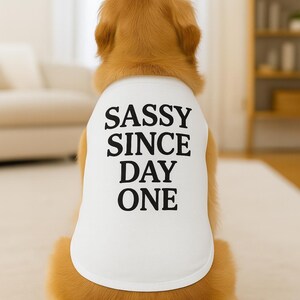 Sassy Pet Tank Top | Cute Dog Shirt, Funny Dog Clothes, Pet Fashion, Gift for Dog Lovers, Playful Puppy Outfit