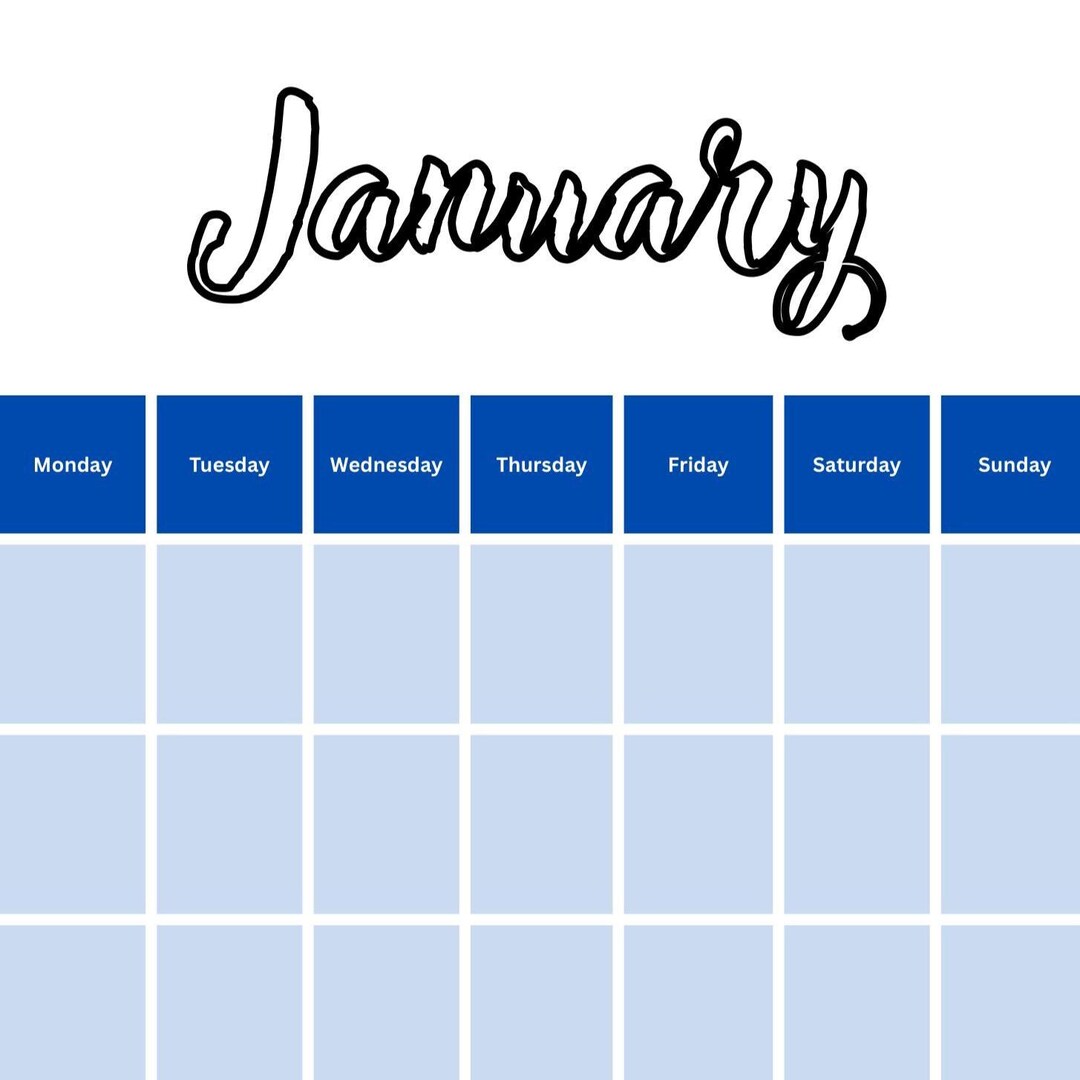 Colorful Reusable Calendar Template, Customizable Perpetual Calendar ...