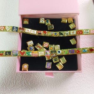 Personalized gold italian bracelet, custom photo charm, gold italian charm bracelet, italian charm, couple bracelets, send tools