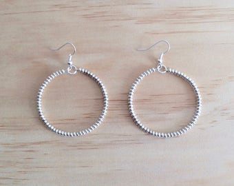 Noo Basics Silver Circle Earrings