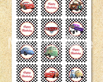 CARS Cupcake toppers, Instant download, Cars birthday printable, CARS birthday, CARS party, Cars birthday invitation, printable invitation