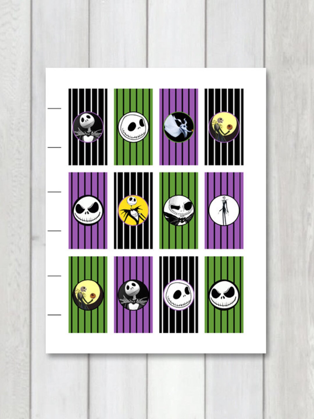 Nightmare Before Christmas Mini Candy Bar Wrappers, Instant Download