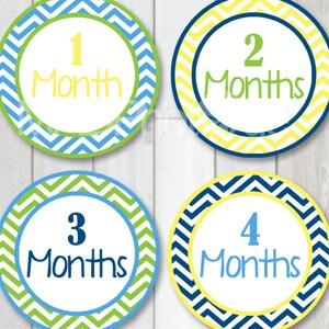 Baby Boy Monthly Stickers, Instant Download, Monthly Baby Stickers, Baby Milestone Stickers, 1st Year Baby Stickers, Newborn Stickers