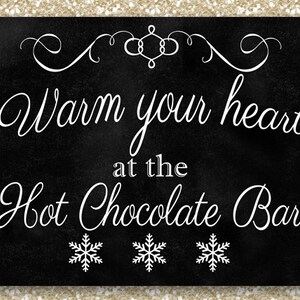 Hot Chocolate Bar Sign Printable Hot Cocoa Party Pack - Etsy