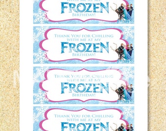 Frozen Favor Bag Toppers INSTANT DOWNLOAD, Disney Frozen Treat Bag Topper, Birthday Part Printable Olaf, Elsa