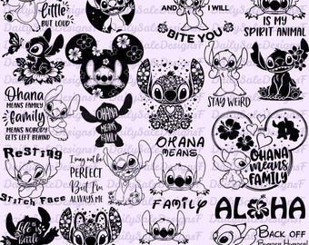 Ohana Svg Png, Customize Family Trip SVG, Blue alien quotes SVG, Family vacation Svg, Birthday trip Svg, Png, Dxf bundle, Printable Design
