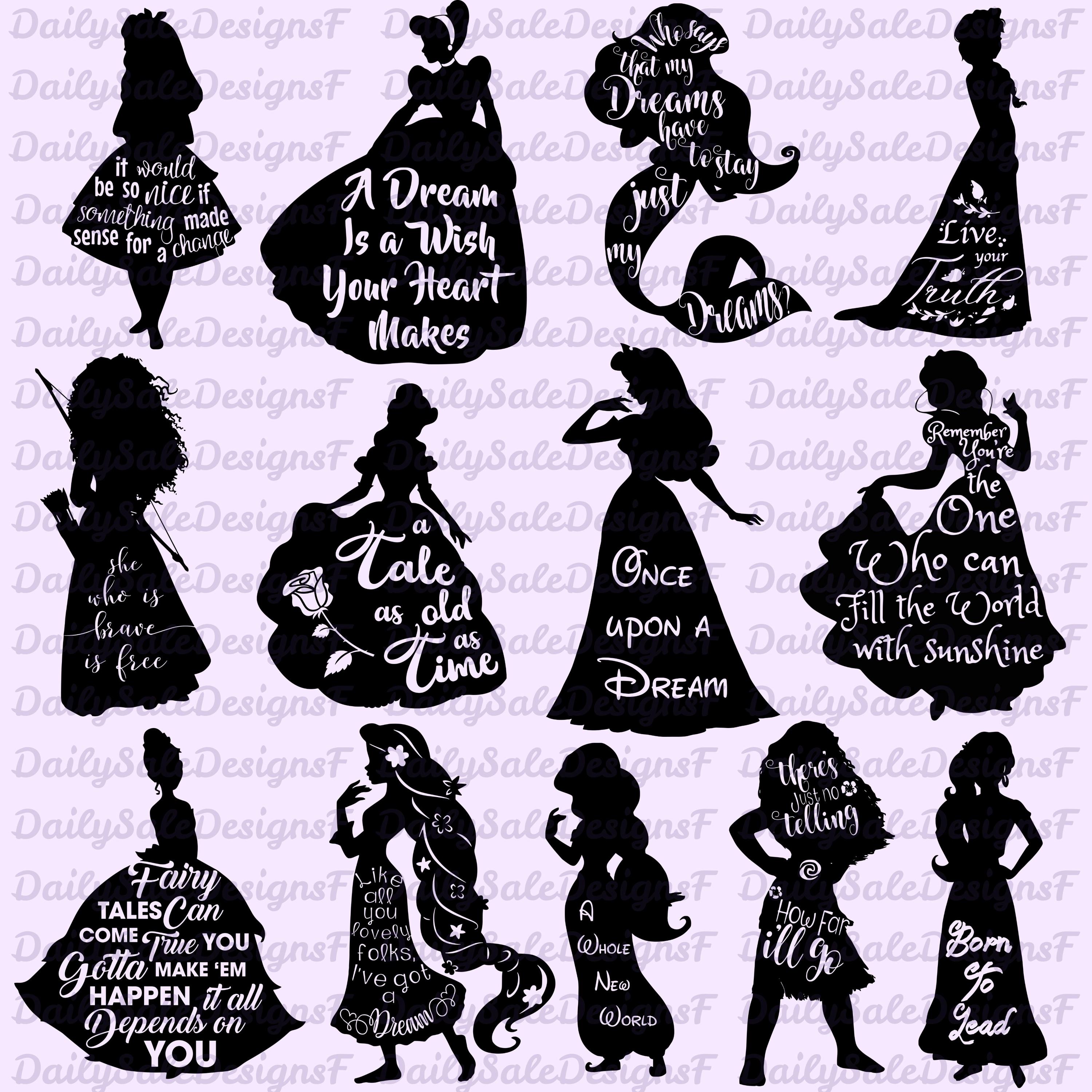 Princess silhouette - Etsy 日本