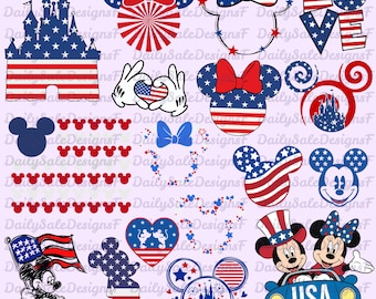 Mouse 4th of July Svg Png, Patriotic American Independence Day Family Vacation, Freedom Svg File