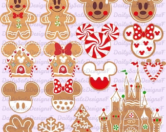 Christmas Gingerbread Mouse SVG Bundle: Doodle Cut Files (Digital Download)